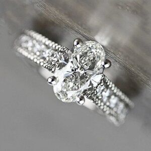 💥 Finger Jewelry Eternity Ring for Women Diamond CZ Ring, HA4627-6